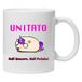 Acen Geïnspireerd 'Unitato Eenhoorn Half Aardappel-Grappige Mok 11oz Keramisch, Wit, 9 x 9 x 9 cm