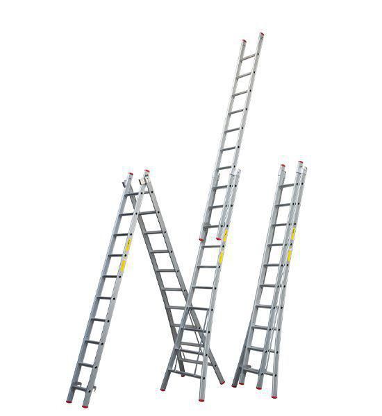 Little Jumbo Reformladder SuperPRO uitgebogen bomen geanodiseerd - 2x8 sporten - 1250400208
