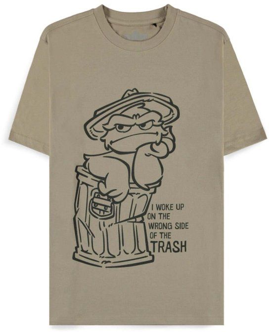 Sesame Street Oscar - I Woke Up on the Wrong Side of the Trash Heren T-shirt - groen - XL