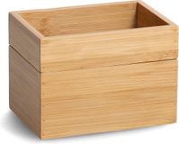 Zeller Opbergdoos voor cosmetica, bamboe, set van 2, 17 x 12 x 12 cm