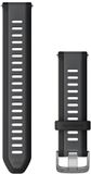 Garmin Horlogebandje Quick Release Zwart/Grijs Siliconen/RVS