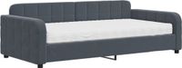 vidaXL Slaapbank met matras 100x200 cm fluweel donkergrijs