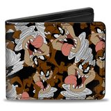 Buckle-Down Portefeuille homme Tasmanian Devil Taz Bi-Fold accessoire de voyage, multicolore, 10 x 8 cm