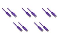 LINK LK6AU100VI05 - netwerkkabel categorie 6a onafgeschermd utp awg24 kleur violet halogeenvrij mt 10 verpakking van 5 stuks