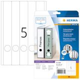 HERMA 4830 rugelabels voor inkjetprinters A4 klein/lang, set van 32 (38 x 297 mm, 800 velles, papier, mat), 4.000 etiketten voor printer, wit