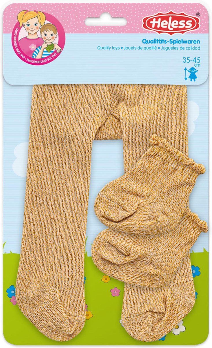 Heless Poppenmaillot En Sokken Goud 28-35 Cm