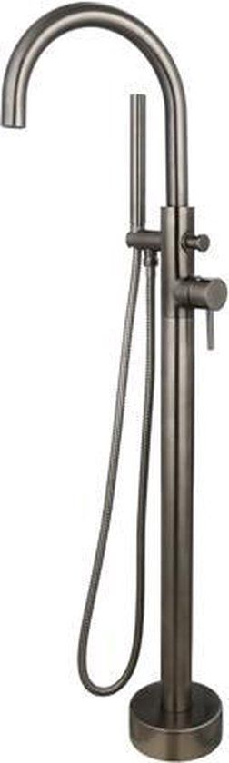 Sani Royal Vrijstaande Badkraan Gun Metal Design Thermostatisch