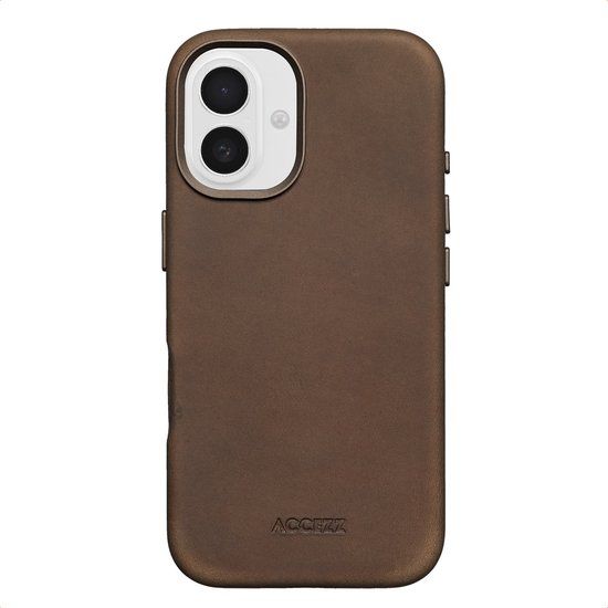 Accezz Vintage Leather Backcover voor iPhone 16 - MagSafe - Rustic Brown