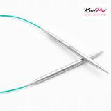 KnitPro Mindful metalen rondbreinaalden met kabel, 100 cm, 5,00 mm, Zilver