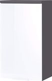 Germania hangkast 2750-569 GW-Pescara in grafiet/wit, met glazen fronten, 39 x 69 x 27 cm (B x H x D)