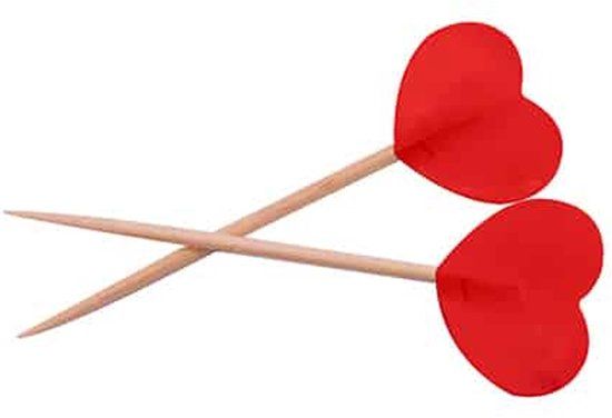 Folat Prikkers hartjes rood 50st