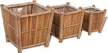 Maison Exclusive - Lits Surélevés En Bambou Avec Doublure En Nylon 3 Pcs