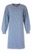 Tenderness Dames Nachthemd - Fleece - Lange Mouwen - Denim Blauw - Maat M