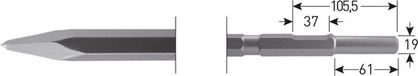 Rotec Puntbeitel Zeskant 21mm