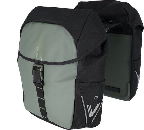 XLC V-Light Dubbele Fietstas - MIK - Groen - 34 liter