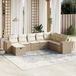Maison Exclusive - Ensemble de jardin, 8 pièces, avec coussins, beige, en polyrotin