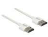 DeLOCK 85121 Câble HDMI - 0,5 m - Blanc