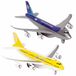 Goki Avion - 2x pièces - 19 cm - bleu et jaune - lumière et son