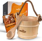 Kronenburg ALPENHAUCH Sauna emmer met opscheplepel [100% natuurlijk hout]