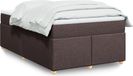 Maison Exclusive - Sommier À Lattes De Lit Et Matelas Marron Foncé 120x190cm Tissu