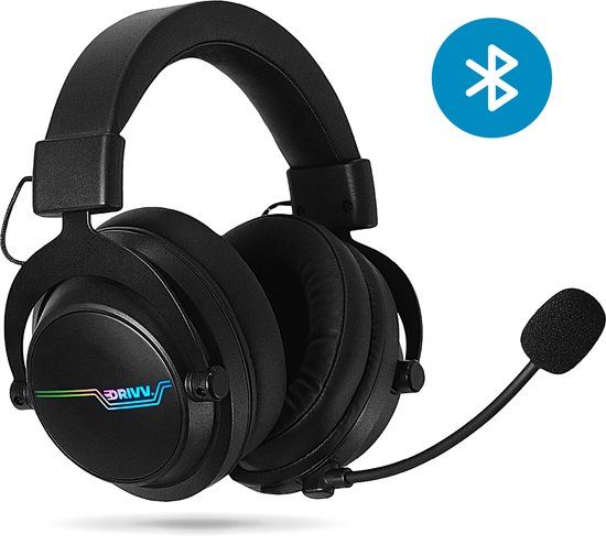 Drivv. PRO Draadloze Gaming Headset met Microfoon - Bluetooth Game Headset geschikt voor PS4, PS5 en PC - Gaming Koptelefoon - Draadloos 2.4GHz