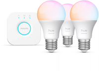 Philips Hue Starterkit - Wit en gekleurd licht - 1 Bridge, 3 lampen A60