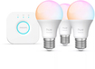 Philips Hue Starterkit - Wit en gekleurd licht - 1 Bridge, 3 lampen A60