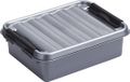 Sunware Q-line opbergbox 1L metaal zwart - 20 x 15 x 6 cm