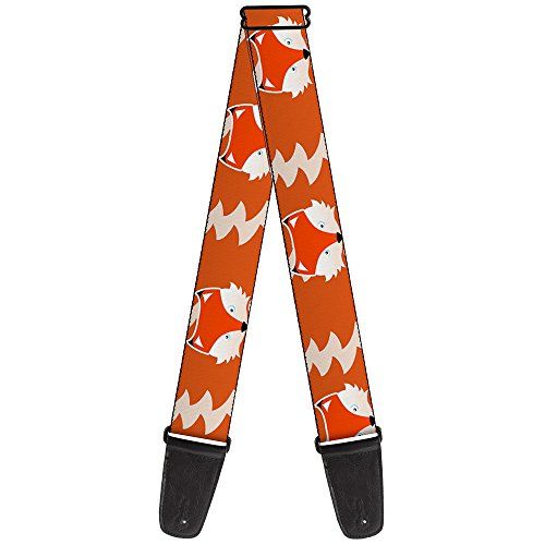 Buckle-Down Gitaarband Fox Face Tail Oranje Natuurlijk 2 Inch Breed (GS-W30669)