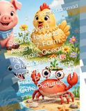 Picture Word Search for Kids Ages 4-7: Farm Animals, Ocean Creatures and Insects - 30 Large Print Puzzles with Cute Pictures: Educational Activity ... Preschool and Kindergarten Learning Gift
