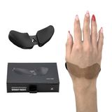 DELTAHUB Carpio 2.0 Ergonomische polssteun voor linkshandigen, ondersteuning voor carpale tunnel, pijnverlichting, anti-vermoeidheid, glijdt gemakkelijk, elegant - Groot, grijs