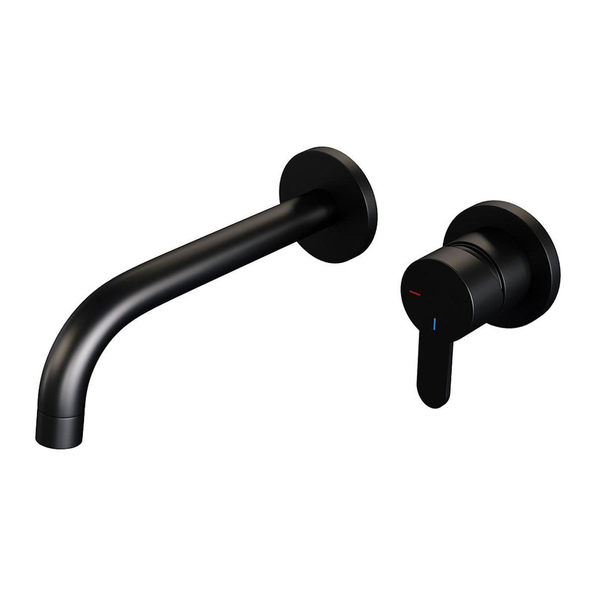 Brauer Wastafelkraan Inbouw Black Edition B4 Coldstart Mengkraan Rond Geborsteld RVS 1 Greeps - Zwart Mat