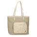 Pepe Jeans Jana boodschappentas, beige, 34 x 32 x 14 cm, polyester, met details van kunstleer van Joumma Bags, Beige, Eén maat, draagtas