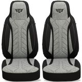 Bremer Sitzbezüge Autostoelhoezen voor Suzuki Baleno BJ 2015-19 – Stoelhoezen voor bestuurder en passagier in Zwart/Grijs