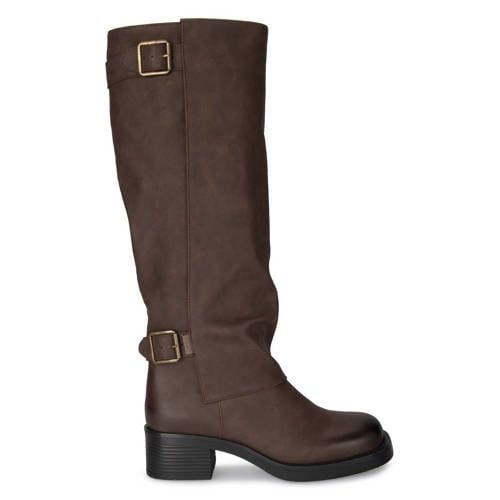 POSH by Poelman Jane bikerboots donkerbruin