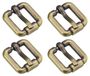 Bronze 4x 13mm Boucles à rouleau en métal pour ceintures et sacs