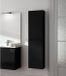 Saniclass Chaci Armoire haute - 140x35x27cm - 2 portes - noir mat