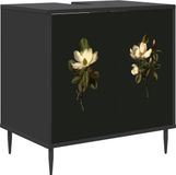 vidaXL Badkamerkast BREMEN Zwart eiken 60 x 40 x 61 cm Bewerkt hout