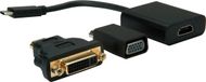VALUE Beeldscherm Adapter USB Type C - VGA + HDMI + DVI