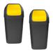 Set WELL HOME MOBILIARIO & DECORACIÓN Set van 2 emmers - afvalemmer met kanteldeksel, 15 l/u, geel