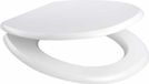 Nergis Formic Serie - Abattant de toilette antibactérien - Revêtement laine - Blanc - Duroplast