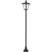 Lampadaire Solaire Lanterne Classique - Luminaire D'Extérieur Led 18 X 18 X 160 Cm, Noir