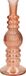 Ideas 4 Seasons Vase Florence - verre orange doux - côtelé - D8,5 x H23 cm