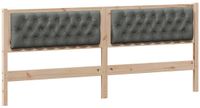 vidaXL Hoofdbord Massief grenenhout Bruin en donkergrijs 200 cm