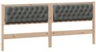 vidaXL Hoofdbord Massief grenenhout Bruin en donkergrijs 200 cm