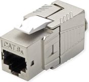 ROLINE Cat.6A (Klasse EA) Keystone, RJ-45, afgeschermd, zonder gereedschap, GHMT, zilver