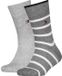 Tommy Hilfiger enfants 2 paires chaussettes rayure bretonne gris & blanc