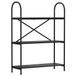 vidaXL Boekenplank - 3-laags - 80 x 30 x 109 cm - Bewerkt hout - Zwart eiken