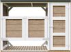 Timbela M981A-TERRA BROWN - Houten Kliko Omwbouw voor 2x240L Containers met Deuren - Bruin