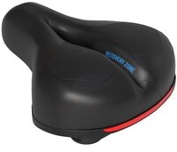 Strex Fietszadel - Unisex - Zwart - Extra Comfortabel - Met Uitsparing - Kunstleer